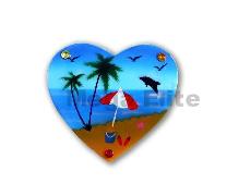 Product Size: L：7.3CM W：7.3CM H：0.8CM
Product Packing: 1DZ/24DZ/1.2
Product Desc: HEART AIRBRUSHED MAGNET 