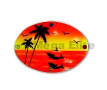 Product Size: L：8.0CM W：5.5CM H：0.8CM
Product Packing: 1DZ/24DZ/1.2
Product Desc: OVAL AIRBRUSHED MAGNET 