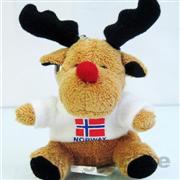 Product Size: 7.5
Product Packing: 400PCS/0.069'
Product Desc: 7.5CM的穿白色衣服的印刷LOGO:“NORWAY图案的钥匙扣小鹿