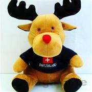 Product Size: 20
Product Packing: 6PCS/120PCS/0.21CBM
Product Desc: 20CM的鹿，穿毛衣,衣服上绣国旗图案