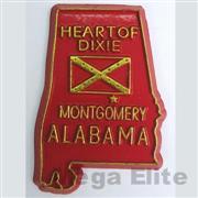 产品尺寸:5.4*3.3CM
包装方式: 6PCS/OPP / 12DZ (144PCS)/1.5‘
说明: ALABAMA 磁片底色为红色，印字/图为蓝色